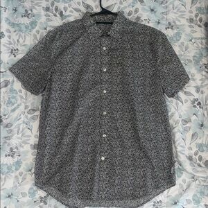 Perry Ellis Black and White Casual Shirt